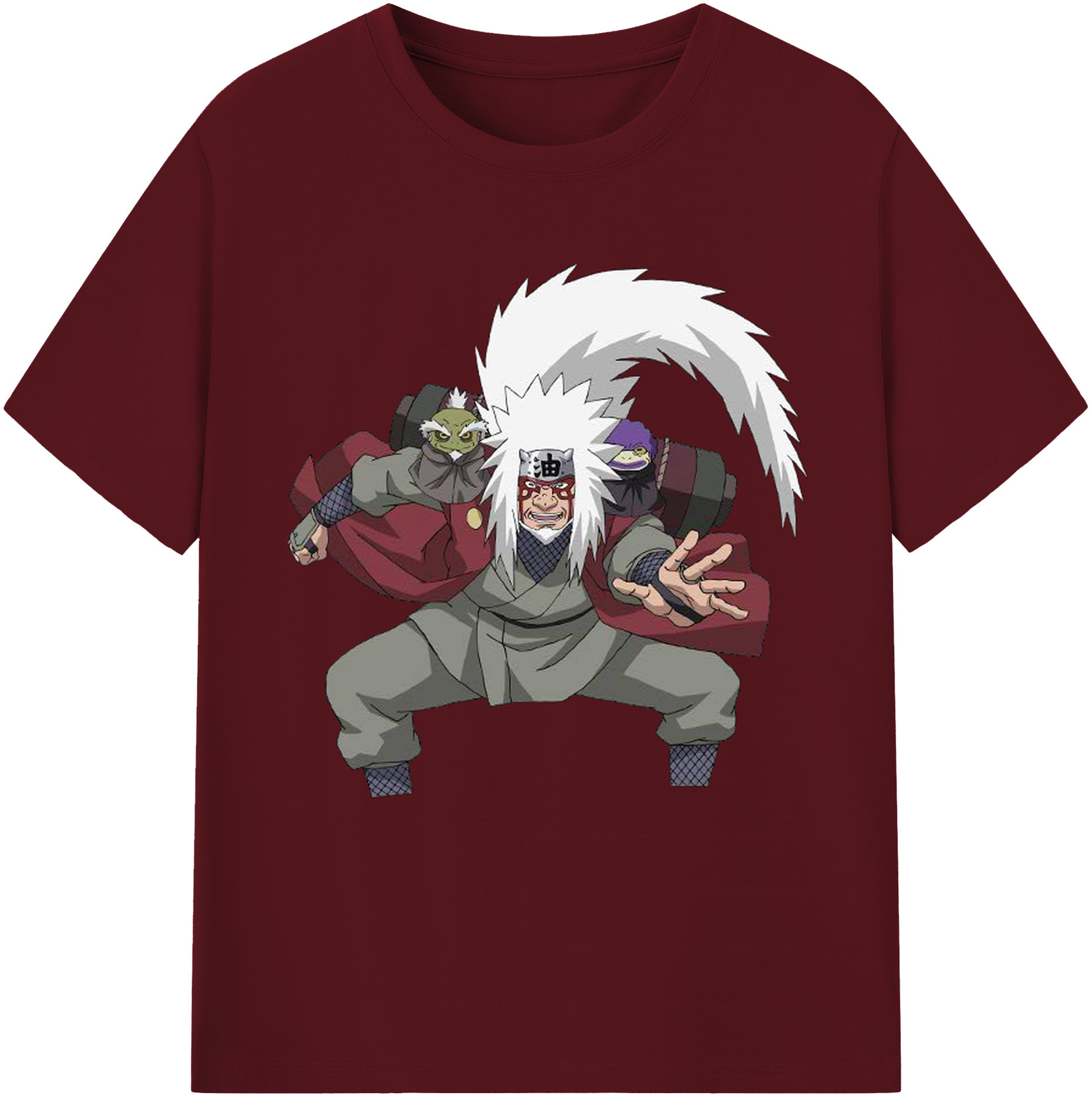 （画像用） NARUTO -ナルト- 自来也（じらいや） Jiraiya 綿100％半袖Tシャツ（フロントプリント）